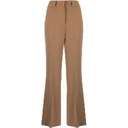 CREPE HIGH-WAIST FLARED TROUSERS