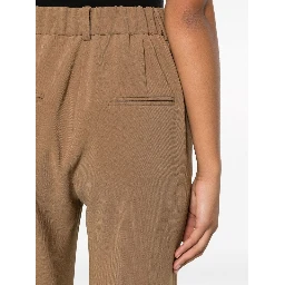CREPE HIGH-WAIST FLARED TROUSERS
