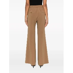 CREPE HIGH-WAIST FLARED TROUSERS