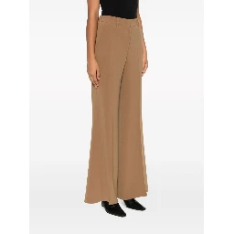 CREPE HIGH-WAIST FLARED TROUSERS