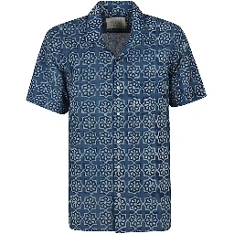 Checked Cotton Shirt In Sky Blue