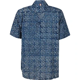 Checked Cotton Shirt In Sky Blue