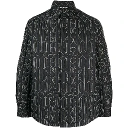 monogram-quilted shirt jacket