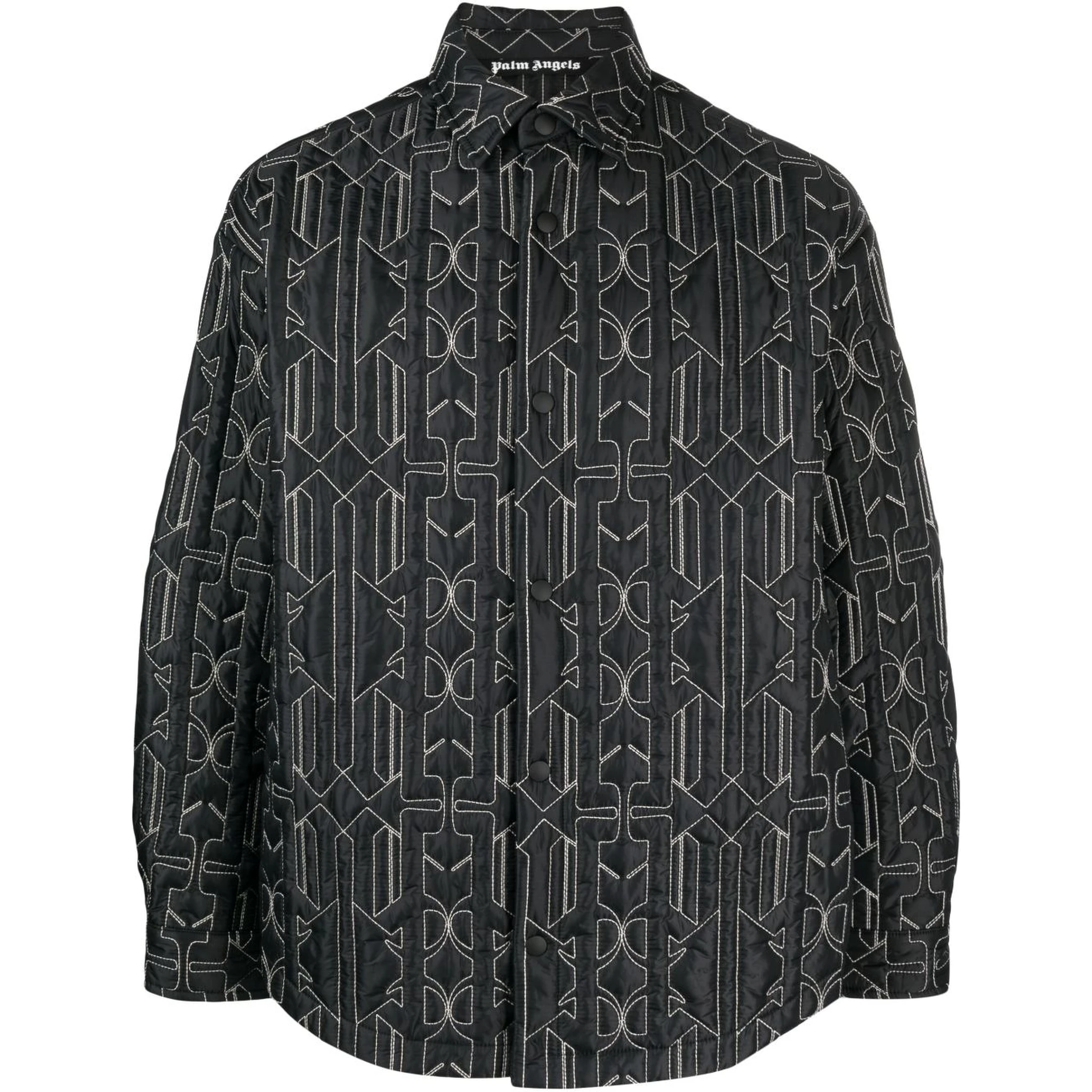 monogram-quilted shirt jacket