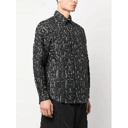 monogram-quilted shirt jacket