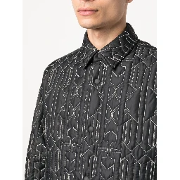 monogram-quilted shirt jacket
