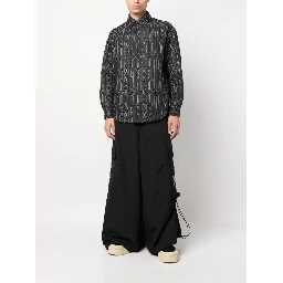 monogram-quilted shirt jacket