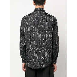 monogram-quilted shirt jacket