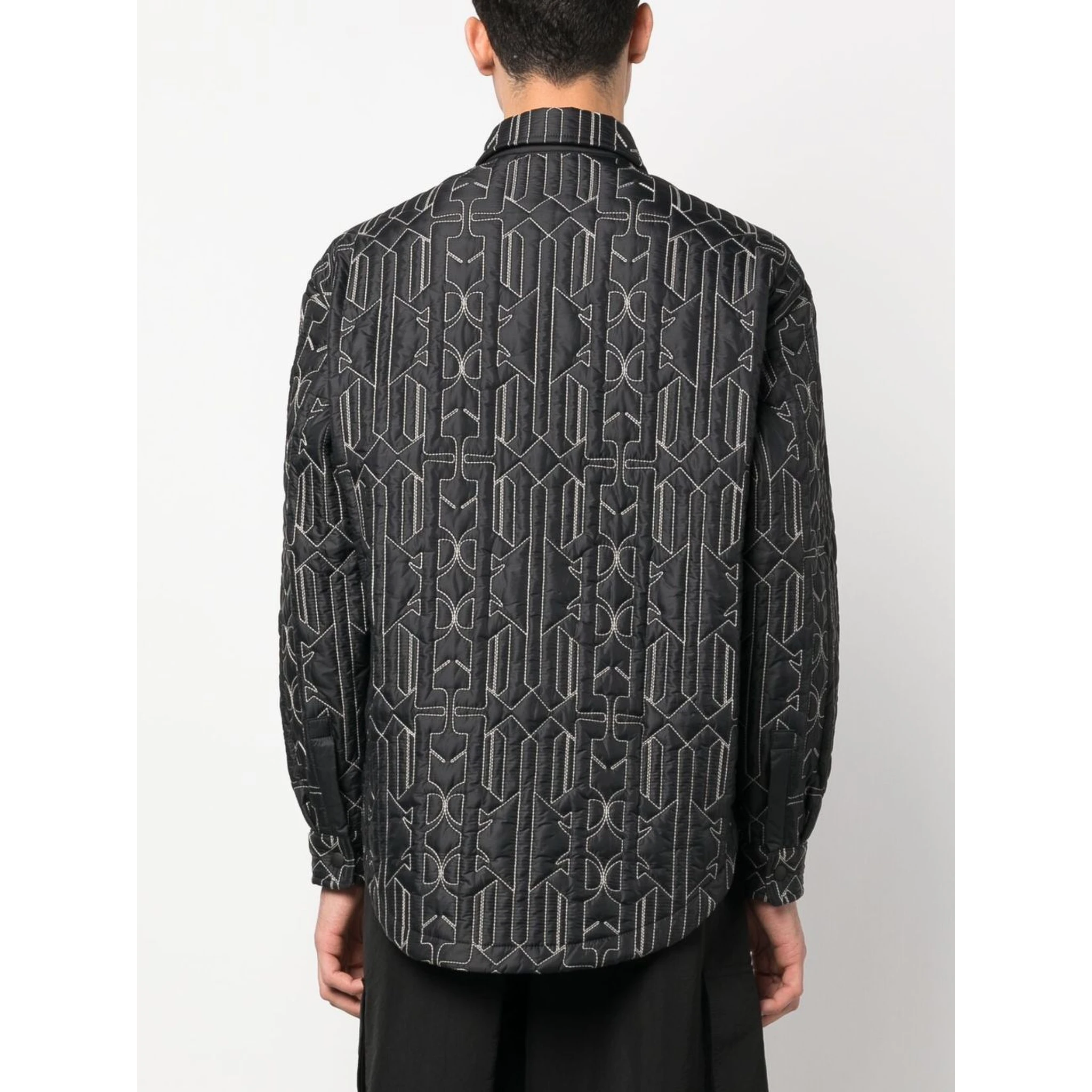 monogram-quilted shirt jacket