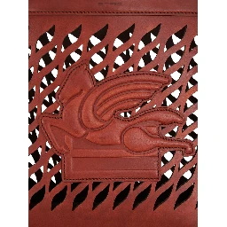 Cut-out Lasered Tote With Top Handle In Brown