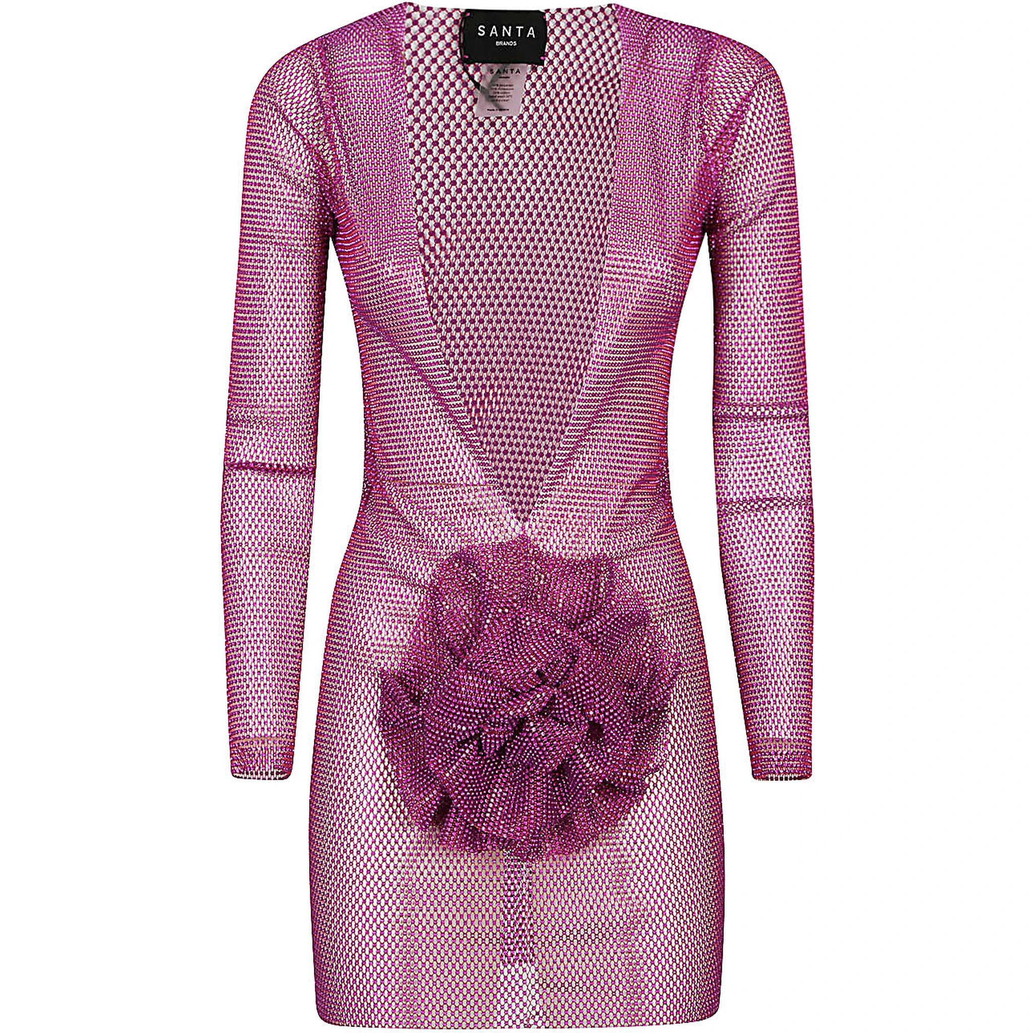 Mini Abito In Maglia Metallica Porpora Donna In Purple