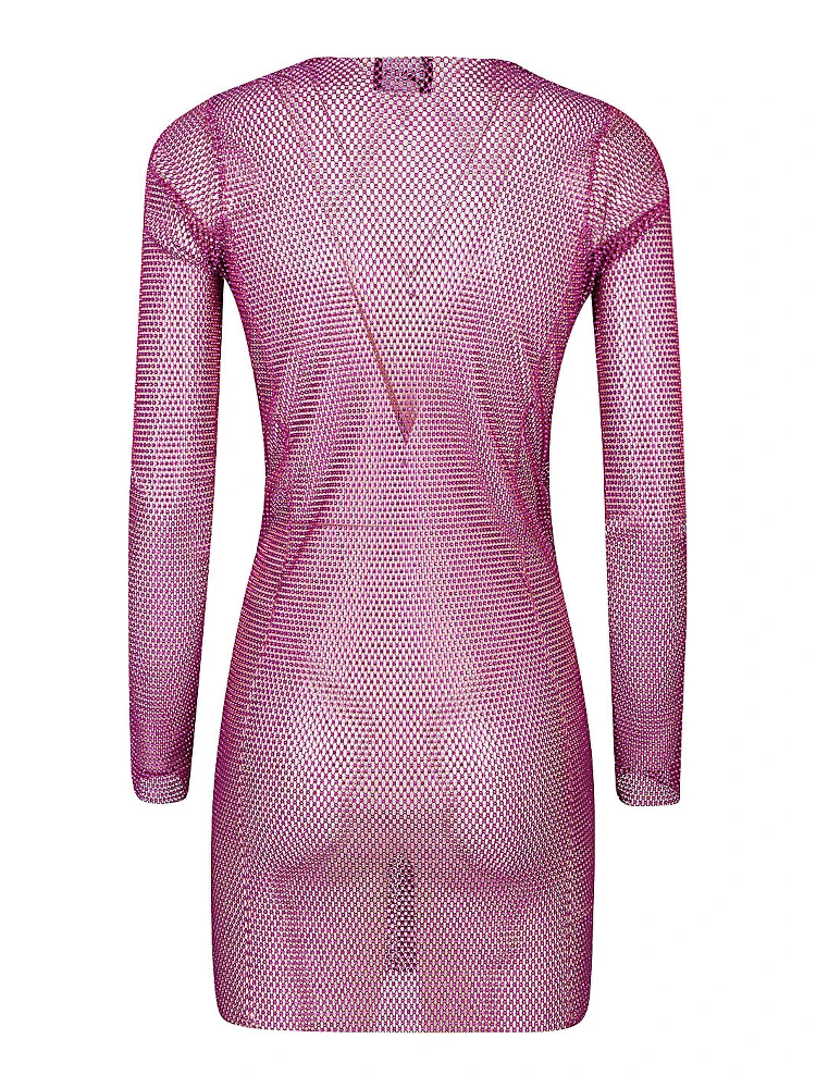 Mini Abito In Maglia Metallica Porpora Donna In Purple alternative