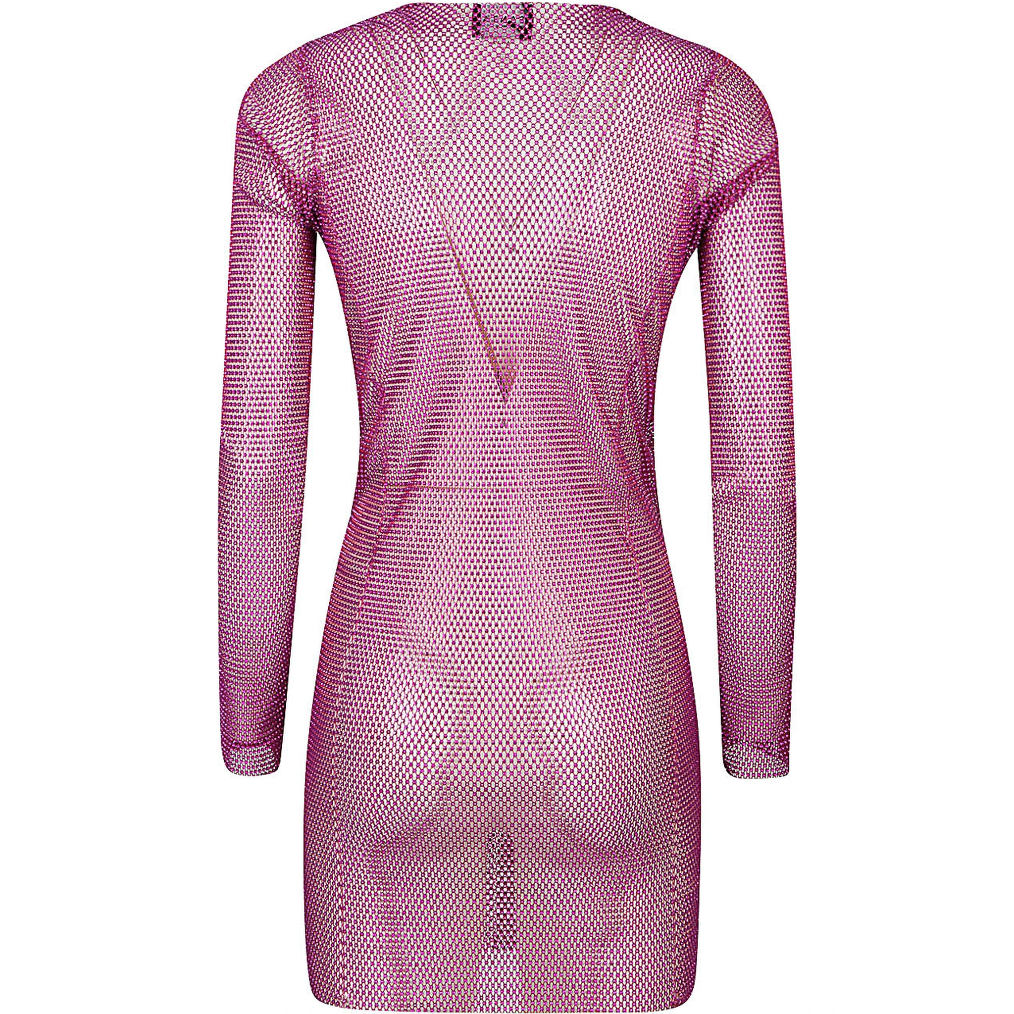 Mini Abito In Maglia Metallica Porpora Donna In Purple