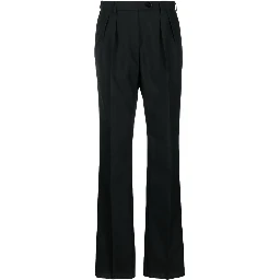 Wool Blend Trousers In Black