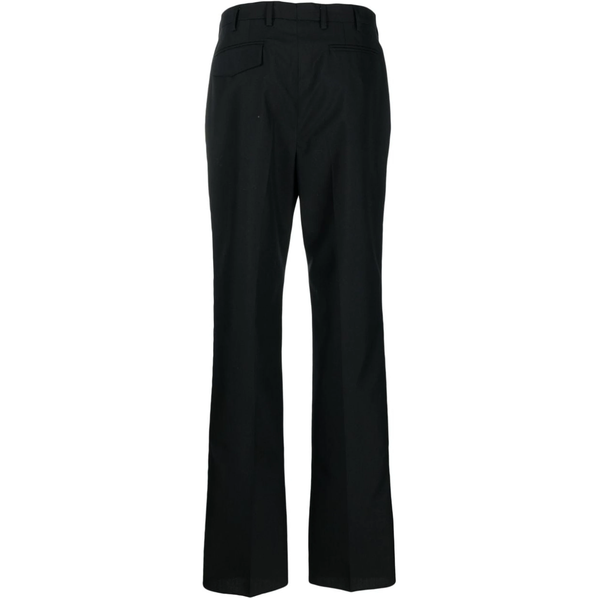 Wool Blend Trousers In Black