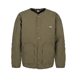 Quilted Logo Jacket With Water Repellent In Green