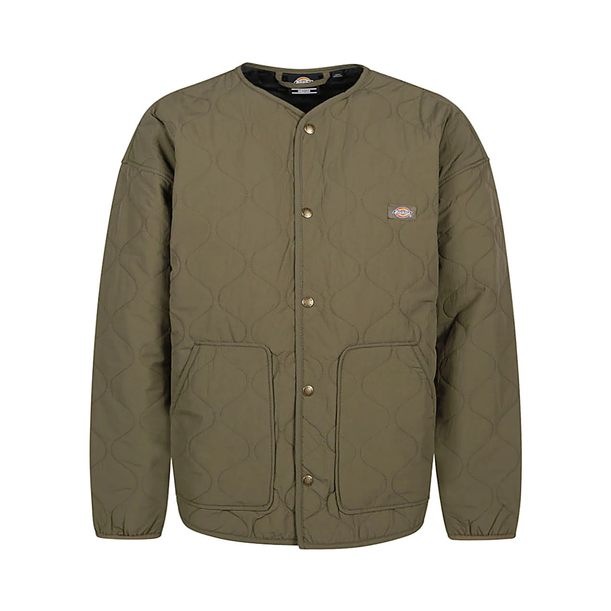 Quilted Logo Jacket With Water Repellent In Green