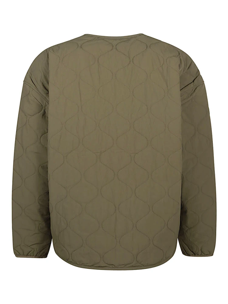 Quilted Logo Jacket With Water Repellent In Green alternative