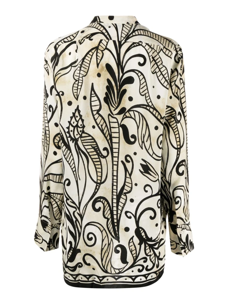 floral-print silk pyjama shirt alternative