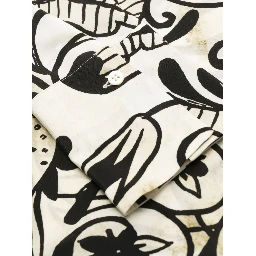 floral-print silk pyjama shirt