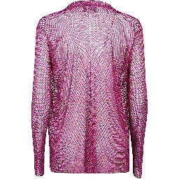 Lapel Collar Mesh Blazer Jacket In Purple