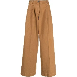 high-waisted wide-leg trousers