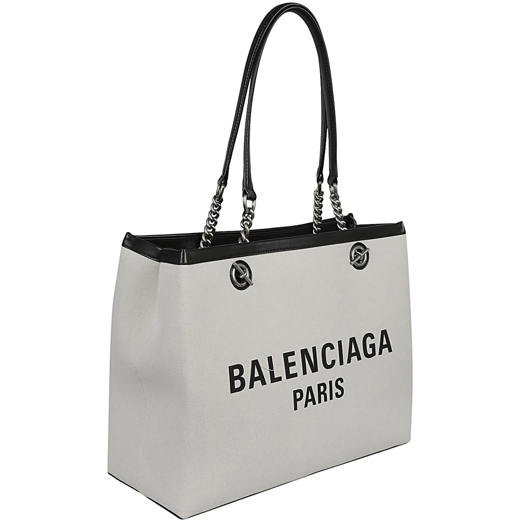 Heritage Chain Handle Tote Bag In Beige