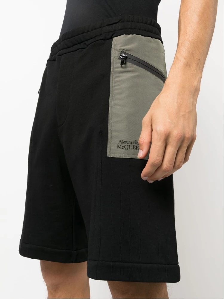 two-tone elasticated track shorts alternative