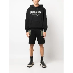 two-tone elasticated track shorts