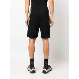two-tone elasticated track shorts