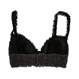 Adjustable Straps Textured Fabric Top In Black