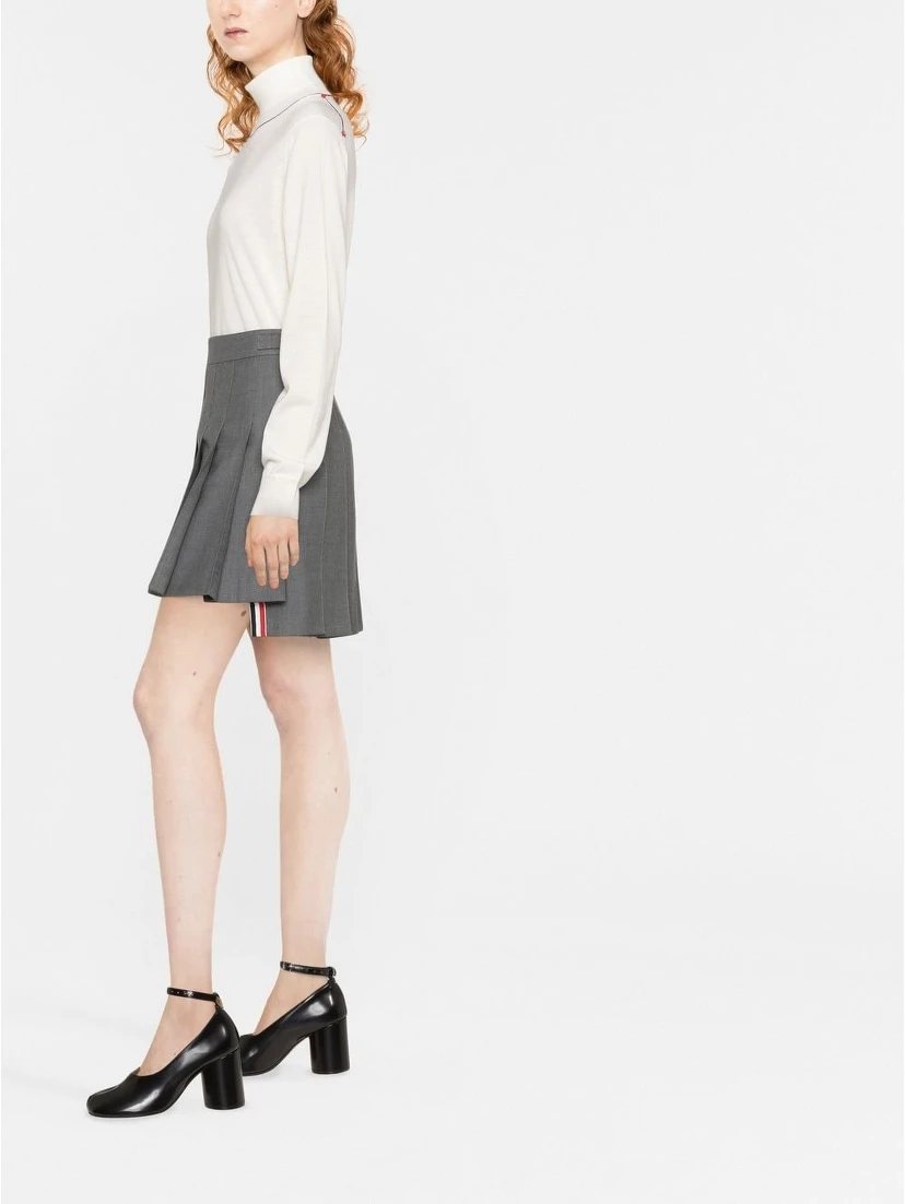 Wool Sweater With Inside-out Seams In White