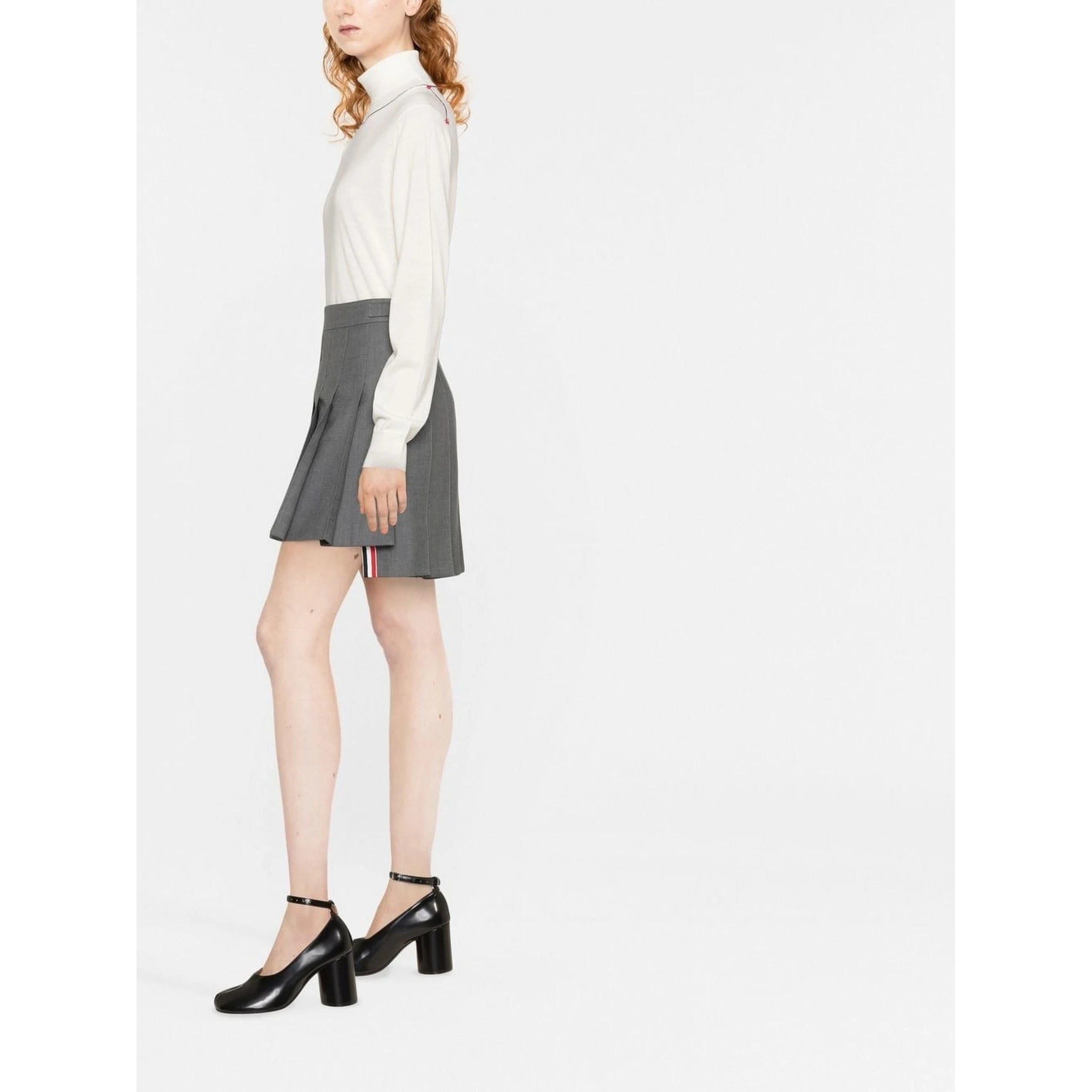 Wool Sweater With Inside-out Seams In White