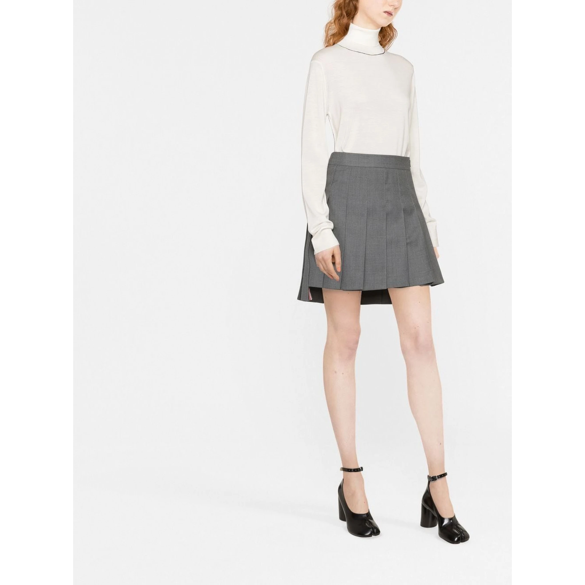 Wool Sweater With Inside-out Seams In White