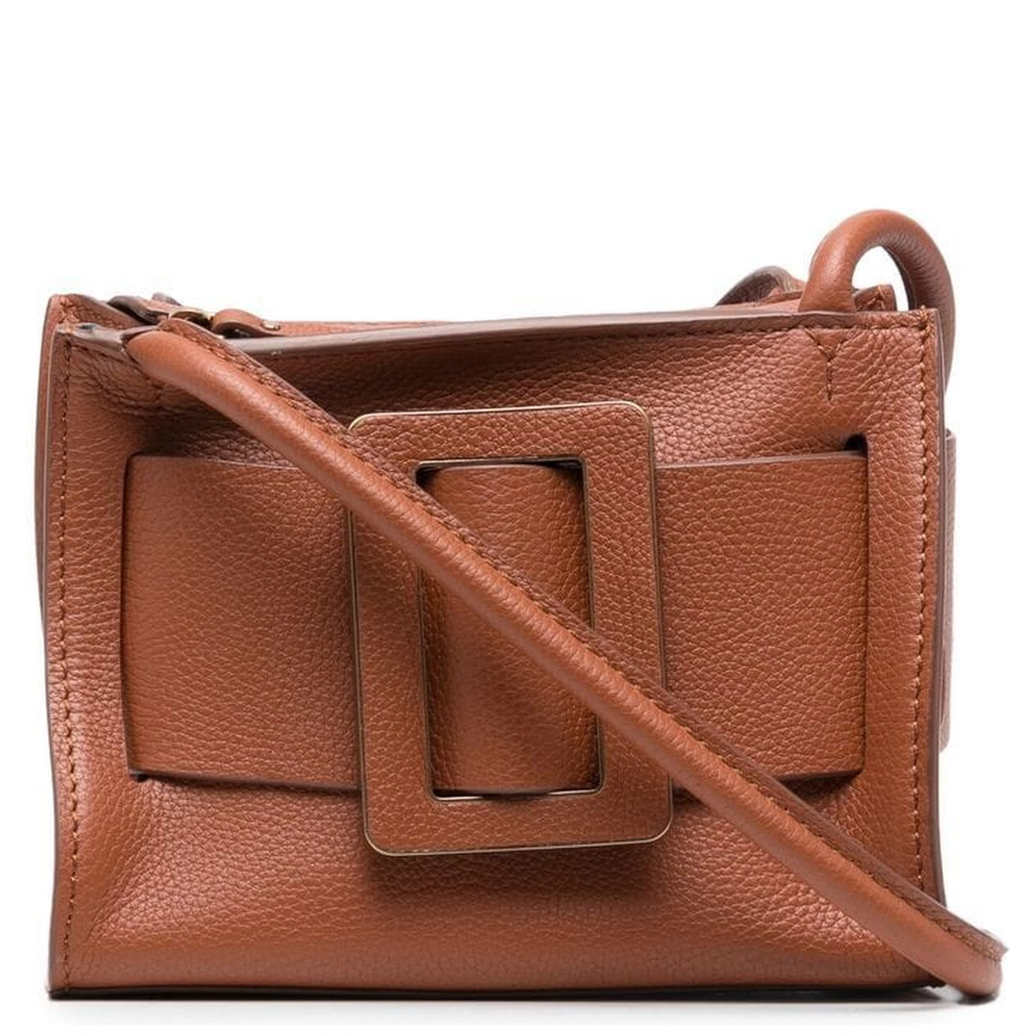 Soft Leather Tote Bag With Adjustable Strap In Brown