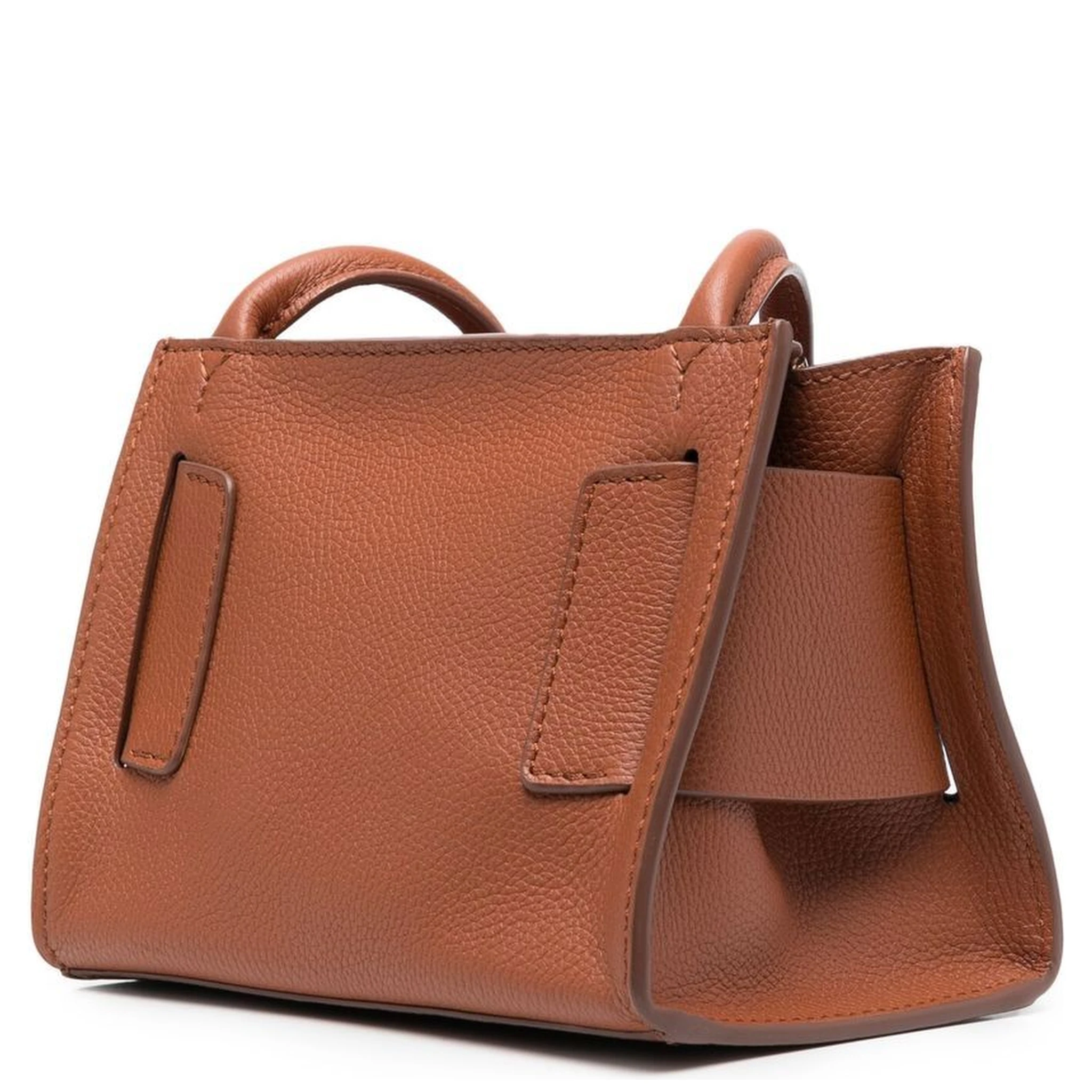 Soft Leather Tote Bag With Adjustable Strap In Brown