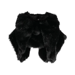 fur-design cropped blouse