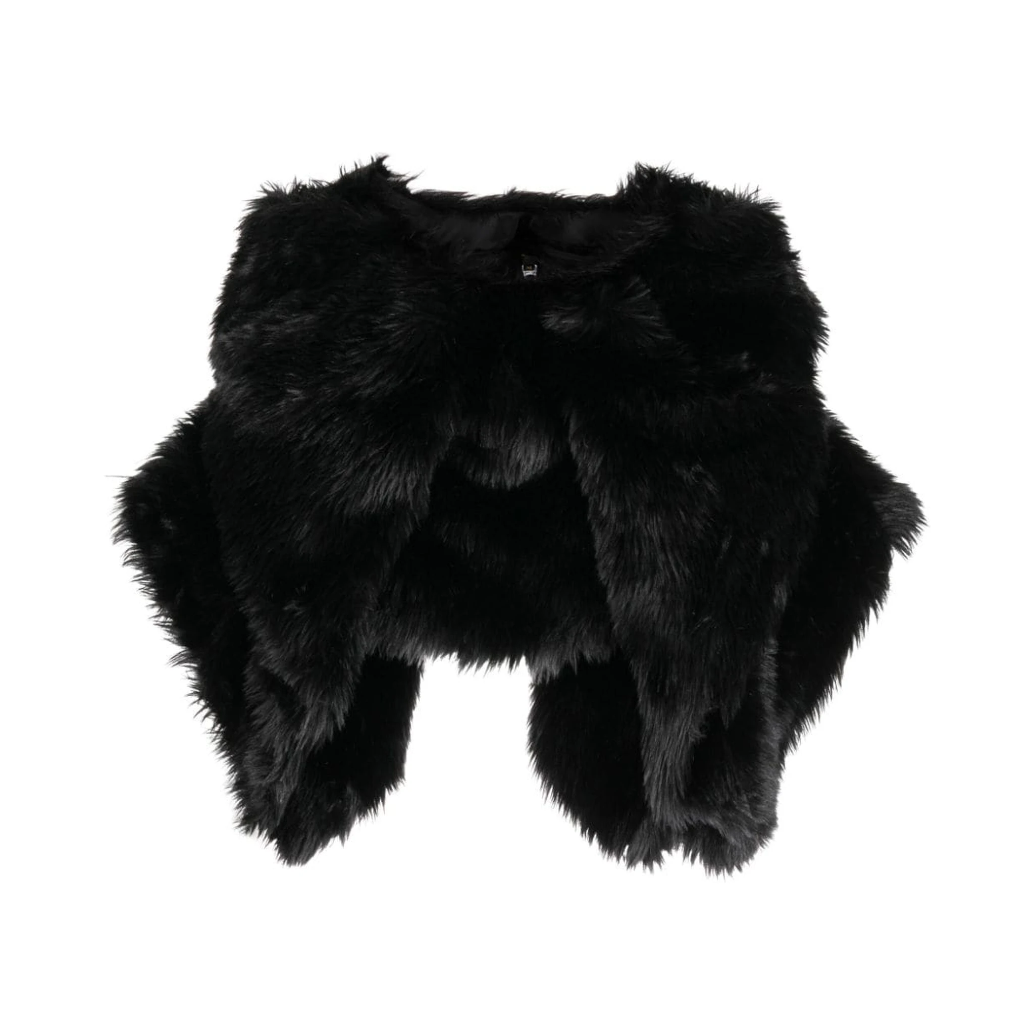 fur-design cropped blouse