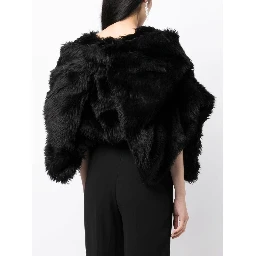 fur-design cropped blouse