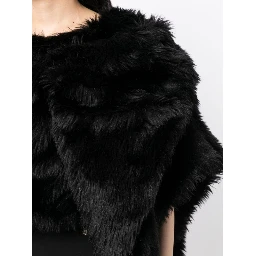 fur-design cropped blouse
