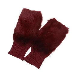 ALPO Shearling Gloves In Burgundy