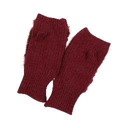 ALPO Shearling Gloves In Burgundy