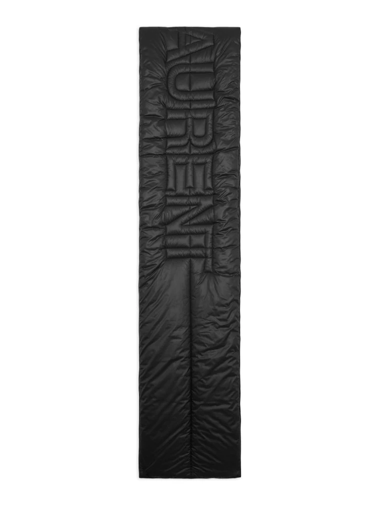 logo-embossed padded-design scarf alternative