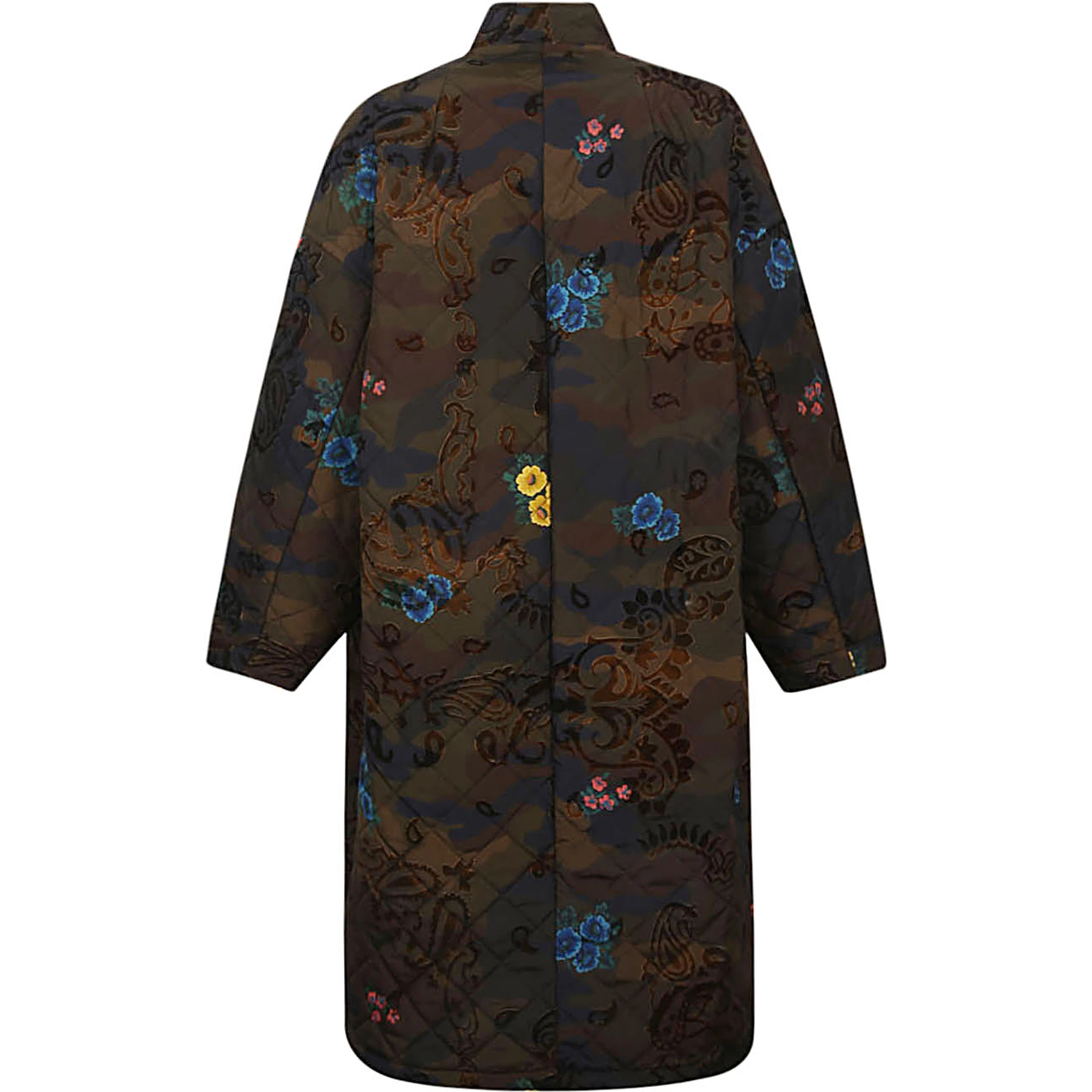 Green Petra Camouflage Print Ovesized Coat