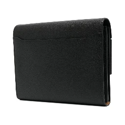 Buckle Travel Case Leather Crossbody Bag In Black