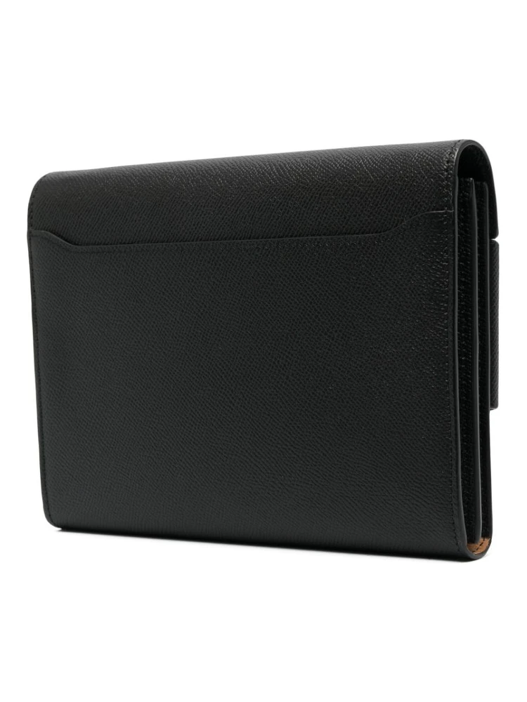 Buckle Travel Case Leather Crossbody Bag In Black alternative