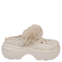 CROCS Stomp Lined Clogs In Stucco-neutral In White
