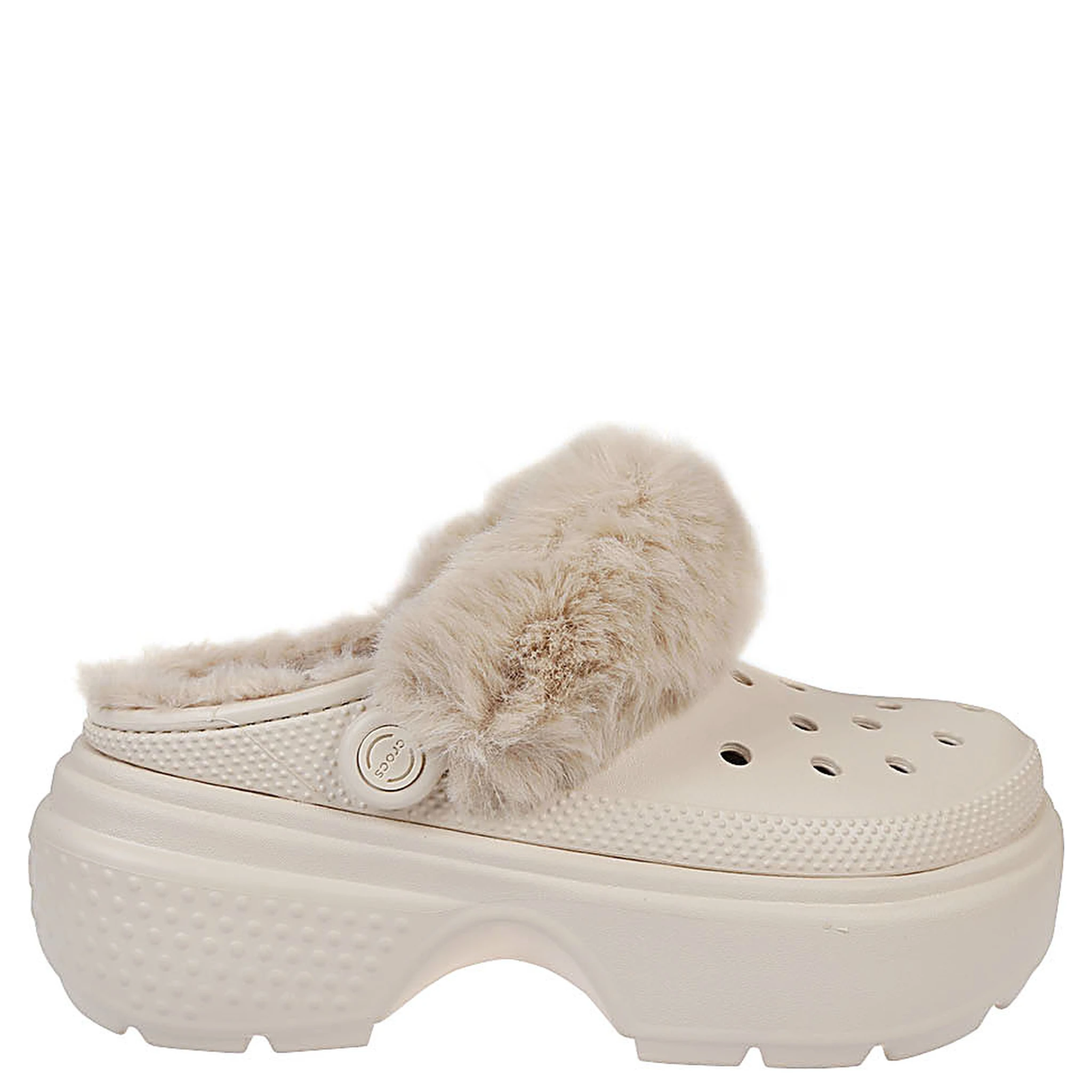 CROCS Stomp Lined Clogs In Stucco-neutral In White