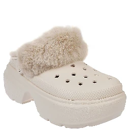 CROCS Stomp Lined Clogs In Stucco-neutral In White