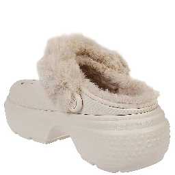 CROCS Stomp Lined Clogs In Stucco-neutral In White